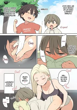 [Nora Higuma] Un niño recibe una mano de la madre de su amigo [Spanish] [Cark-san]