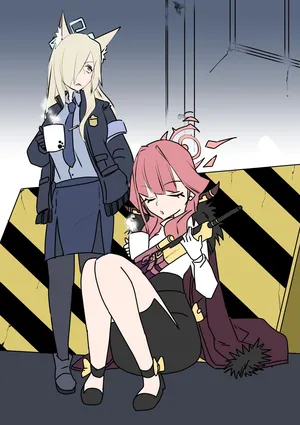 [京唄麻呂] 身体が勝手に動いちゃう？アウトローと狂犬 (ブルーアーカイブ)