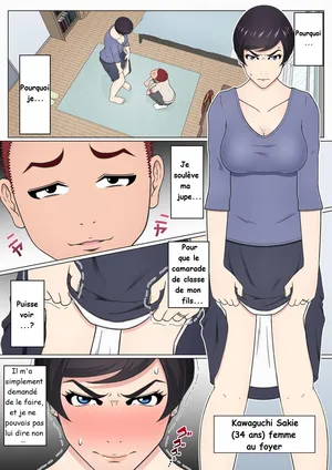 [Chaofan Chaofan] Musuko no Doukyuusei o Dorobou Atsukai Shite Shimatta Bakkari ni... ~Shitagi Feti no Warugaki ni Yowami o Nigirarete Shimatta Tsuyoki Mama~ [French]