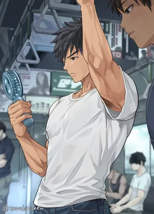 [Torakichi] 電車で腋チラ