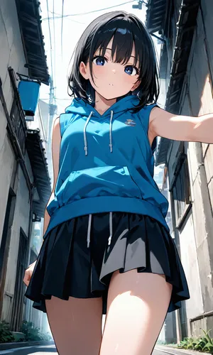 【Acorn】青パーカー [AI Generated]