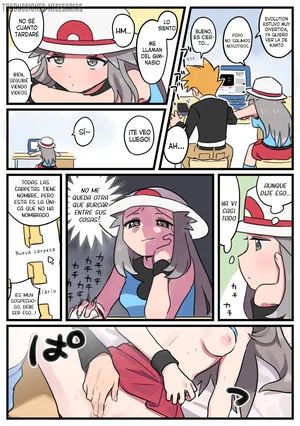 [Enoki] Onabare Shichatta Leaf-chan ga Green ni Oshioki Sareru Manga | Un manga sobre Leaf-chan siendo sorprendida masturbándose y siendo castigada por Green (Pokémon) [Spanish] [Traducciones necesarias]
