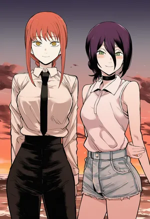 （KaitoArt）Uncensored Makima and reze BBC NTR[AI Generated]