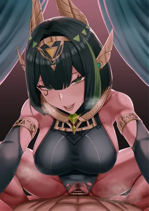 [くみたマン] ネフェル騎乗位エッチ (原神)