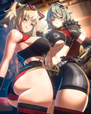 [MikaDawn3D] Burnice White x Caesar King (Zenless Zone Zero) (Textless)