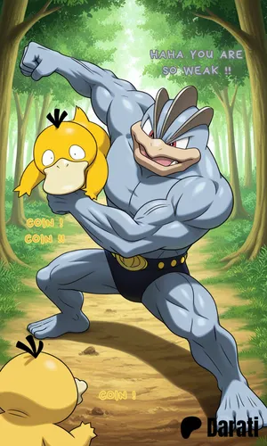 Misty Machamp Duel pokemon by Darati