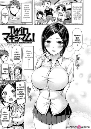 [Okumoto Yuuta] Twin Maximum! | Gemelas al Maximo! (Chichi Mamire) [Spanish] [Digital] [Decensored] [Harenchi no Fansub]