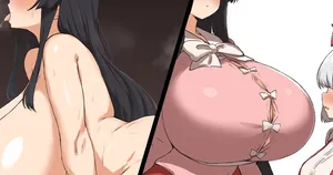 [Yamaori] 輝夜と妹紅の２コマふたなりセックス