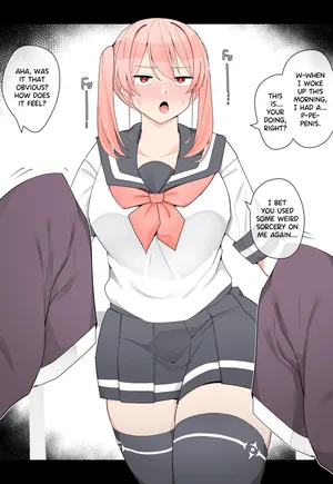 [Kassai] Twin-Tailed Girl Suddenly Grows a Dick