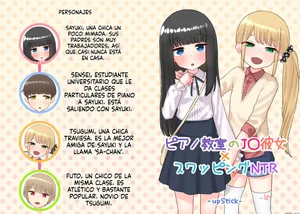 [upStick (Ario Orio)] [Español] Piano Kyoushitsu no JS Kanojo x Swapping NTR