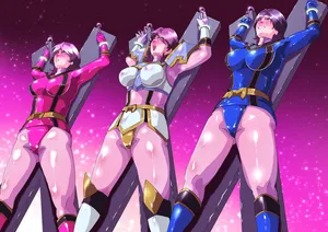 [Zizi] マジレンヒロイン磔刑！エネルギー吸引！変身半解除！