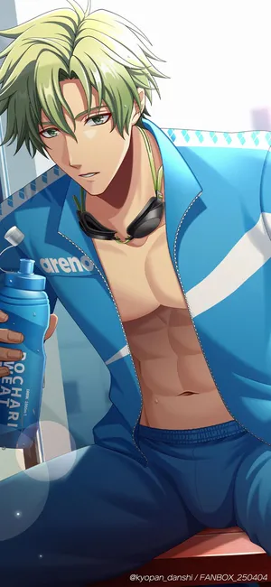 [水野有菜] プールサイドで休憩する草薙