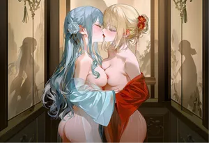 [薯条爱吃薯片]  【前戏+正戏1+正戏2】织女*2和憋了一年的牛郎 [AI Generated]