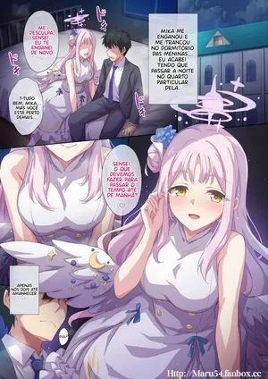 [Marugoshi] Mika to issho ni tojikomerareta: joshi-ryō no ichiya | Preso com Mika: Uma Noite no Dormitório feminino (Blue Archive) [Portuguese-BR]