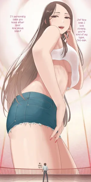 [Mizuno] Shinchou 200m no Ecchi na Onee-san | 200m Tall Naughty Onee-san [English]