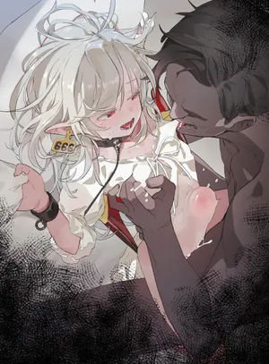 [Biyobiyo]【Manga (JP/EN)】Toraware no Kyūketsuki Elika Chō〇 Chikubi-zeme & Kairaku-ochi 【Manga 4p・Irasuto 1-mai + Sabun・Dezain Rafu】