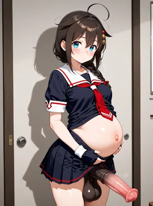 Shigure | KanColle | Horsecock futa fourt2 ai generated
