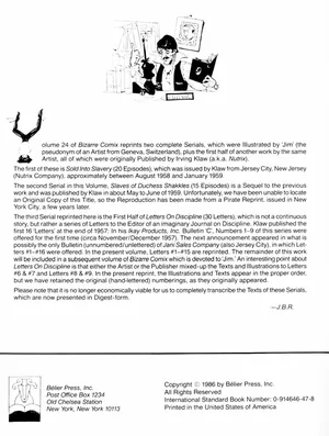 Jim - Letters on Discipline [Bizarre Comix 24.2, EN]