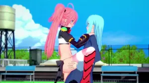 Milim Rides Rimaru Standing Up [That Time I Got Reincarnated As A Slime Parody]