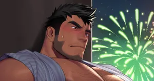 [Yuatari]  A Man's Fireworks Display