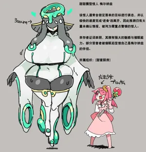 (skeb)甜甜圈型怪人梅尔纳兹 vs 魔法少女布鲁莎姆